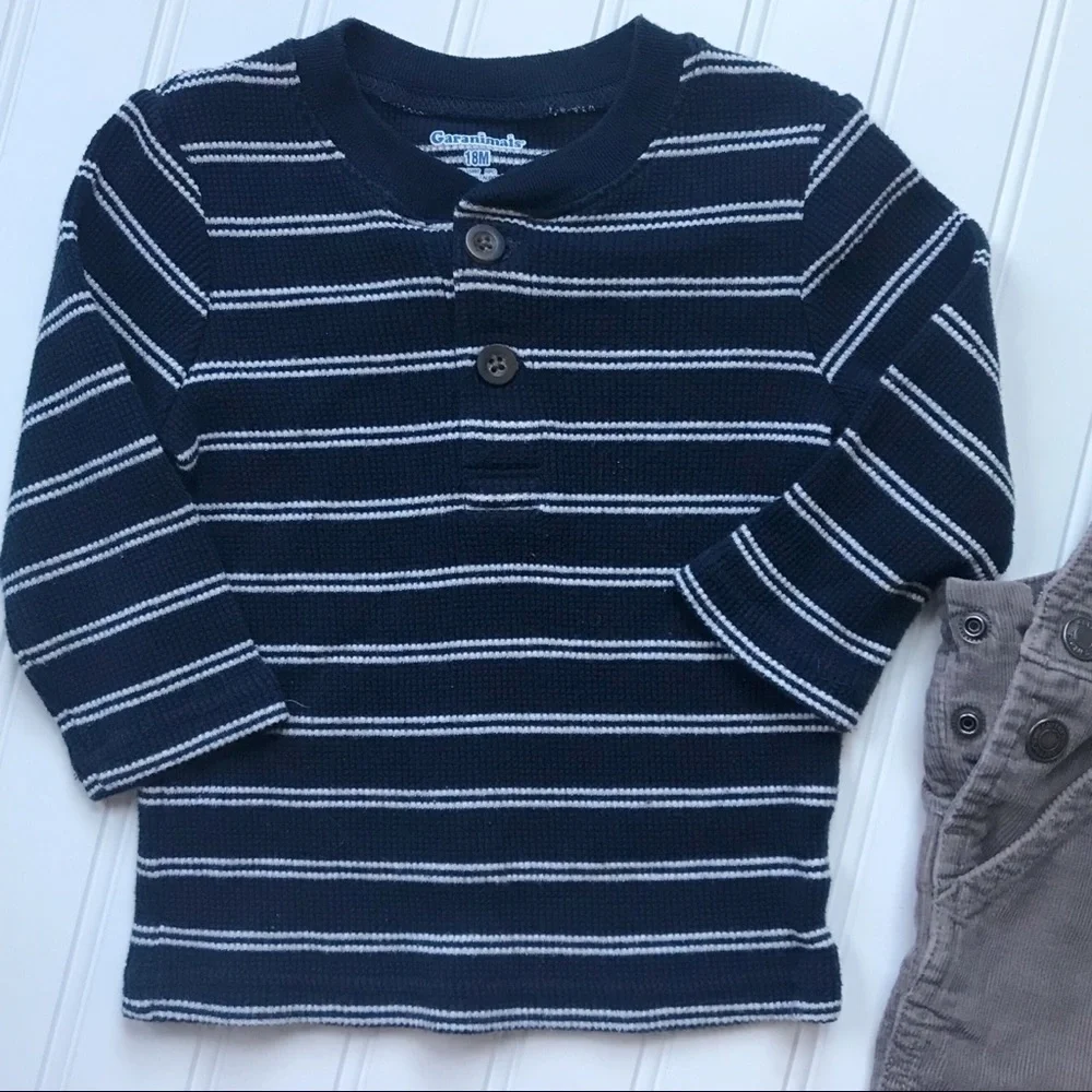 •Carter’s• corduroy overalls/waffle knit top set